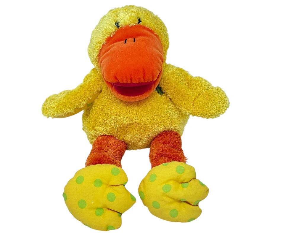 Gymboree 2004 Vintage Yellow Duck Hand Puppet Plush Stuffed Toy Plushie Baby Toy